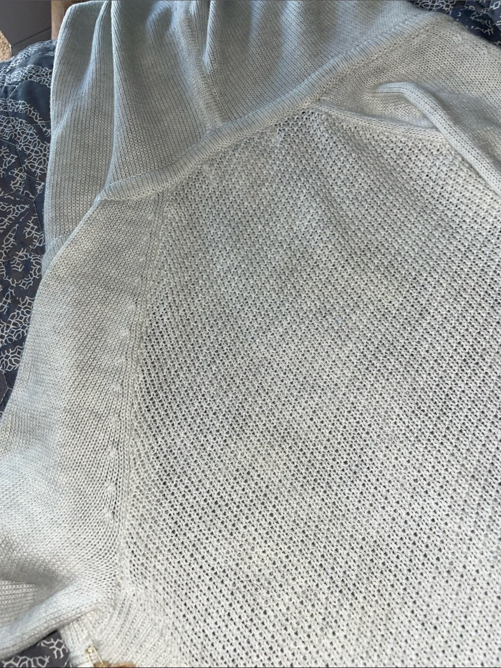 Dakini Light Oatmeal Colored Knit Zip Cardigan Hoodie NWT! Beautiful quality - Picture 15 of 16